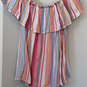 INC striped peasant top, size M